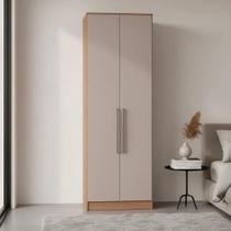 Guarda Roupa Modulado 2 Portas 2 Gavetas 4 Prateleiras Requinte 100% MDF Branco/Macadâmia/Duna Line