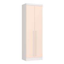 Guarda-Roupa Modulado 2 Portas 3 Gavetas com Cabideiro Infinity Branco/Line/Blush