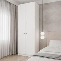 Guarda-Roupa Modulado 2 Portas Americanas com Cabideiro e 2 Gavetas Hera CabeCasa MadeiraMadeira Branco Geada Guarda-Roupa Modulado 2 Portas Americanas com Cabideiro e 2 Gavetas Hera CabeCasa MadeiraMadeira Branco Geada