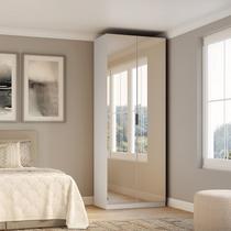 Guarda-roupa Modulado 2 Portas com Espelho sem Gavetas 90cm 100% MDF