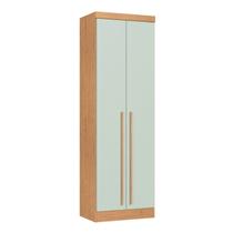 Guarda-Roupa Modulado 2 Portas com Prateleiras e Cabideiro Infinity Marrom/Cedro/Pistache Line Guarda-Roupa Modulado 2 Portas com Prateleiras e Cabideiro Infinity Marrom/Cedro/Pistache Line