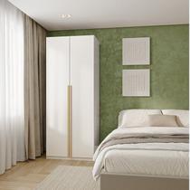 Guarda-Roupa Modulado 2 Portas com Prateleiras Jade CabeCasa MadeiraOriginals Branco/Fosco Guarda-Roupa Modulado 2 Portas com Prateleiras Jade CabeCasa MadeiraOriginals Branco/Fosco