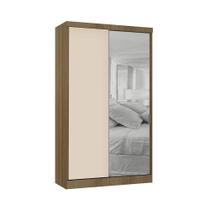 Guarda Roupa Modulado 2 Portas De Correr Com Espelho 134cm Vene Avelã Pf/arenas Pf