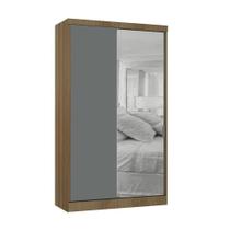 Guarda Roupa Modulado 2 Portas De Correr Com Espelho 134cm Vene Avelã Pf/cinza Supremo Pf Guarda Roupa Modulado 2 Portas De Correr Com Espelho 134cm Vene Avelã Pf/cinza Supremo Pf