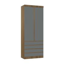 Guarda Roupa Modulado 2 Portas e 4 Gavetas 90cm Veneza Luciane Móveis Guarda Roupa Modulado 2 Portas e 4 Gavetas 90cm Veneza Luciane Móveis