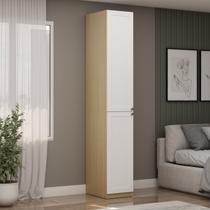 Guarda Roupa Modulado 2 Portas Provençais com Prateleiras 100% MDF Infinity Bege/Savana/Branco Guarda Roupa Modulado 2 Portas Provençais com Prateleiras 100% MDF Infinity Bege/Savana/Branco