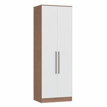 Guarda Roupa Modulado 2 Portas Requinte 100% MDF Marrom/Macadâmia/Branco Line Guarda Roupa Modulado 2 Portas Requinte 100% MDF Marrom/Macadâmia/Branco Line
