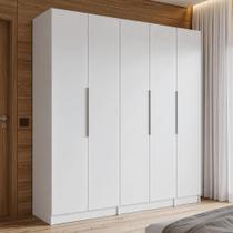 Guarda-Roupa Modulado 200 cm 5 Portas 2 Gavetas Branco Neo Madesa 02 Guarda-Roupa Modulado 200 cm 5 Portas 2 Gavetas Branco Neo Madesa 02