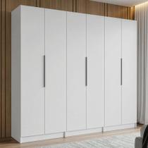 Guarda-Roupa Modulado 240 cm 6 Portas 4 Gavetas Branco Neo Madesa 01 Guarda-Roupa Modulado 240 cm 6 Portas 4 Gavetas Branco Neo Madesa 01