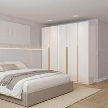 Guarda-Roupa Modulado 3 Peças 5 Portas Jade CabeCasa MadeiraOriginals Branco/Fosco Guarda-Roupa Modulado 3 Peças 5 Portas Jade CabeCasa MadeiraOriginals Branco/Fosco
