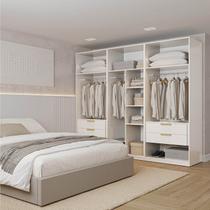 Guarda-Roupa Modulado 3 Peças Jade CabeCasa MadeiraOriginals Branco/Fosco Guarda-Roupa Modulado 3 Peças Jade CabeCasa MadeiraOriginals Branco/Fosco