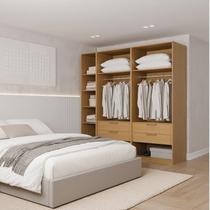 Guarda-Roupa Modulado 3 Peças sem Portas Jade CabeCasa MadeiraMadeira Avelã Guarda-Roupa Modulado 3 Peças sem Portas Jade CabeCasa MadeiraMadeira Avelã