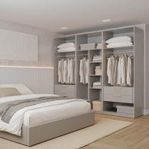 Guarda-Roupa Modulado 3 Peças sem Portas Jade CabeCasa MadeiraOriginals Cinza/Urbano Guarda-Roupa Modulado 3 Peças sem Portas Jade CabeCasa MadeiraOriginals Cinza/Urbano
