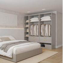 Guarda-Roupa Modulado 3 Peças sem Portas Jade CabeCasa MadeiraOriginals Cinza/Urbano Guarda-Roupa Modulado 3 Peças sem Portas Jade CabeCasa MadeiraOriginals Cinza/Urbano