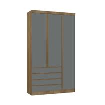 Guarda Roupa Modulado 3 Portas 4 Gavetas 132cm Veneza Luciane Móveis Avelã Pf/cinza Supremo Pf Guarda Roupa Modulado 3 Portas 4 Gavetas 132cm Veneza Luciane Móveis Avelã Pf/cinza Supremo Pf
