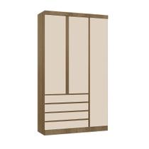 Guarda Roupa Modulado 3 Portas e 4 Gavetas 132cm Veneza Luciane Móveis Guarda Roupa Modulado 3 Portas e 4 Gavetas 132cm Veneza Luciane Móveis