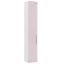 Guarda Roupa Modulado 38cm 1 Porta Alpes Luciane Móveis Branco Pf Com Rosa Pf