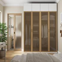 Guarda-roupa Modulado 4 Peças 8 Portas Jade CabeCasa MadeiraOriginals Branco Fosco/Avelã Guarda-roupa Modulado 4 Peças 8 Portas Jade CabeCasa MadeiraOriginals Branco Fosco/Avelã