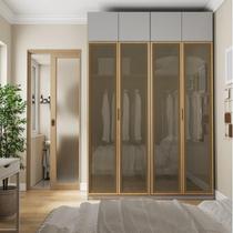 Guarda-roupa Modulado 4 Peças 8 Portas Jade CabeCasa MadeiraOriginals Cinza Urbano/ Avelã Guarda-roupa Modulado 4 Peças 8 Portas Jade CabeCasa MadeiraOriginals Cinza Urbano/ Avelã