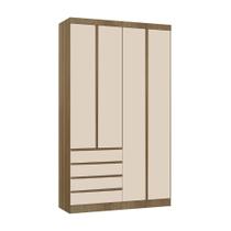 Guarda Roupa Modulado 4 Portas e 4 Gavetas 134cm Veneza Luciane Móveis
