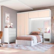 Guarda-Roupa Modulado 5 Peças Infinity Branco/Line/Blush