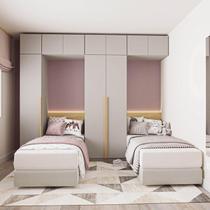 Guarda-Roupa Modulado 6 Peças 10 Portas Jade CabeCasa MadeiraMadeira Cinza Urbano