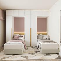 Guarda-Roupa Modulado 6 Peças 10 Portas Jade CabeCasa MadeiraOriginals Branco/Fosco Guarda-Roupa Modulado 6 Peças 10 Portas Jade CabeCasa MadeiraOriginals Branco/Fosco