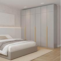 Guarda-Roupa Modulado 6 Peças 12 Portas Jade CabeCasa MadeiraOriginals Cinza/Urbano