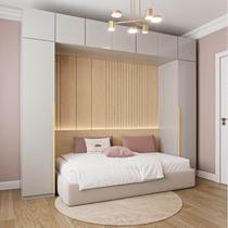 Guarda-Roupa Modulado 6 Peças 9 Portas Jade CabeCasa MadeiraOriginals Cinza/Urbano
