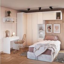 Guarda-Roupa Modulado 6 Peças Infinity Branco/Line/Blush Guarda-Roupa Modulado 6 Peças Infinity Branco/Line/Blush