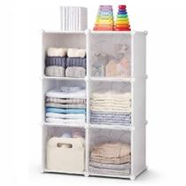 Guarda Roupa Modulado 6 Portas de Bater Plástico Compacto Yeet