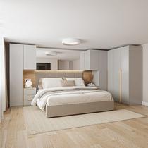 Guarda-roupa Modulado 7 Peças 7 Portas 2 Mesa Cabeceira Jade CabeCasa MadeiraOriginals