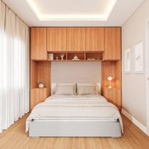 Guarda-roupa Modulado 7 Portas 4 Peças Hera Cabecasa Madeiramadeira Louro/Cinza