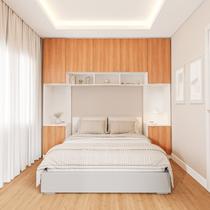 Guarda-Roupa Modulado 7 Portas 4 Peças Hera CabeCasa MadeiraOriginals Branco/Algodão/Louro/Cinza Guarda-Roupa Modulado 7 Portas 4 Peças Hera CabeCasa MadeiraOriginals Branco/Algodão/Louro/Cinza