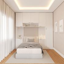 Guarda-Roupa Modulado 7 Portas 5 Peças Hera CabeCasa MadeiraOriginals Branco/Algodão/Cinza Guarda-Roupa Modulado 7 Portas 5 Peças Hera CabeCasa MadeiraOriginals Branco/Algodão/Cinza