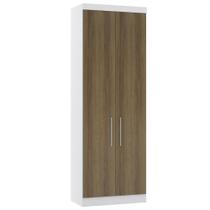 Guarda Roupa Modulado 79cm 2 Portas Alpes Luciane Móveis Branco Pf Com Avelã Pf