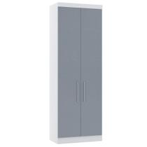 Guarda Roupa Modulado 79cm 2 Portas Alpes Luciane Móveis Branco Pf-grey Sky Pf