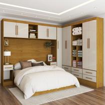 Guarda-Roupa Modulado 9 Portas 8 Gavetas Maestro Cinamomo/Off White - Panorama Móveis Guarda-Roupa Modulado 9 Portas 8 Gavetas Maestro Cinamomo/Off White - Panorama Móveis