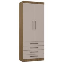 Guarda Roupa Modulado 90cm 2 Portas 4 Gavetas Delphi Avelã/Cinnamon L01 - Mpozenato Guarda Roupa Modulado 90cm 2 Portas 4 Gavetas Delphi Avelã/Cinnamon L01 - Mpozenato