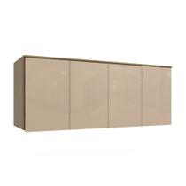 Guarda-roupa Modulado Aéreo Baixo 175cm Queen 4 Portas Arca - Nogueira/Macadâmia