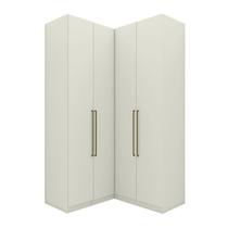 Guarda Roupa Modulado Canto 4 Portas 3 Gavetas Seletto Areia