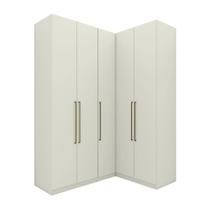Guarda Roupa Modulado Canto 5 Portas 3 Gavetas Seletto Areia