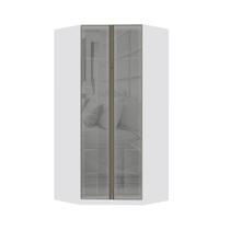 Guarda Roupa Modulado Canto Closet 2 Portas 111,9cm com Vidro Reflecta Prata Prime Luciane Móveis