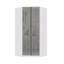 Guarda Roupa Modulado Canto Closet 2 Portas 111,9cm com Vidro Reflecta Prata Prime Luciane Móveis Guarda Roupa Modulado Canto Closet 2 Portas 111,9cm com Vidro Reflecta Prata Prime Luciane Móveis