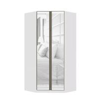 Guarda Roupa Modulado Canto Closet 2 Portas 7 Prateleiras 111,9cm com Espelho Prime Luciane Móveis Guarda Roupa Modulado Canto Closet 2 Portas 7 Prateleiras 111,9cm com Espelho Prime Luciane Móveis