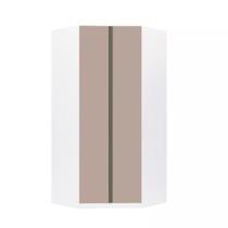 Guarda Roupa Modulado Canto Closet 2 Portas e 7 Prateleiras 111,9cm Prime Luciane Móveis