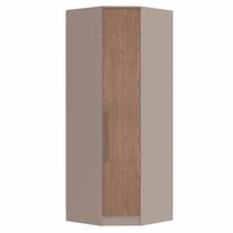Guarda Roupa Modulado Canto Oblíquo 1 Porta Requinte+ 100% MDF Cinza/Duna Line/Macadâmia