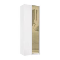 Guarda Roupa Modulado Canto Reto 1 Porta 80cm com Vidro Reflecta Bronze Prime Luciane Móveis