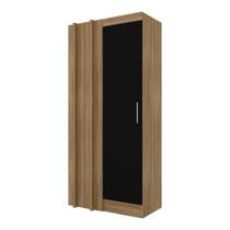 Guarda Roupa Modulado Canto Reto Joker Boreal/preto - Móveis Arapongas