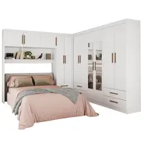 Guarda Roupa Modulado Carioca Hercules Casal 11 Portas 6 Gavetas e Espelho Cor Branco Guarda Roupa Modulado Carioca Hercules Casal 11 Portas 6 Gavetas e Espelho Cor Branco